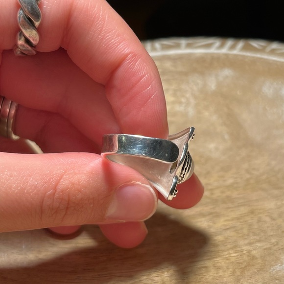 Ethiopian Opal 925 Sterling Silver Adjustable Open Ring - Picture 11 of 13